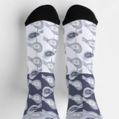 北欧クリスマスブルーバード ソックス (上部)