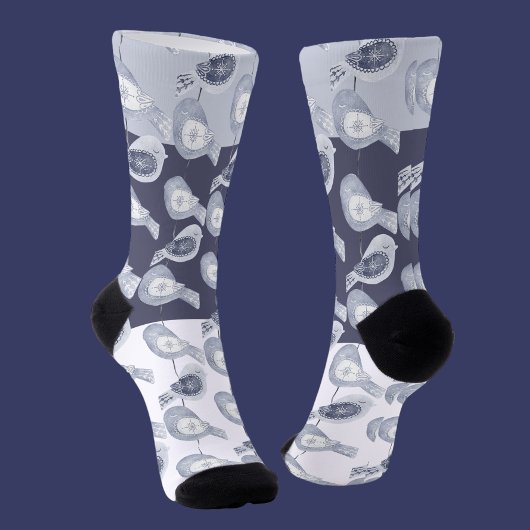 北欧クリスマスブルーバード ソックス