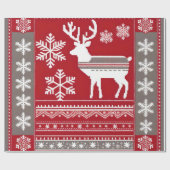 北欧クリスマスラッピング紙 ラッピングペーパー (フラット)