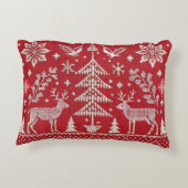 北欧クリスマス刺繍装飾用クッションカバー アクセントクッション (裏面)