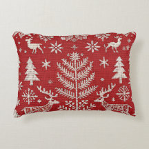 北欧クリスマス刺繍装飾用クッションカバー
