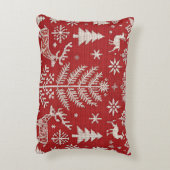 北欧クリスマス刺繍装飾用クッションカバー アクセントクッション (裏面(縦))