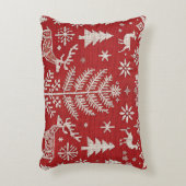 北欧クリスマス刺繍装飾用クッションカバー アクセントクッション (正面(垂直))