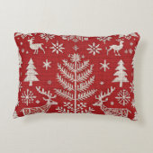 北欧クリスマス刺繍装飾用クッションカバー アクセントクッション (裏面)