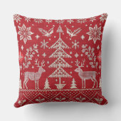 北欧クリスマス刺繍装飾用クッションカバー クッション (裏面)