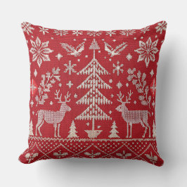 北欧クリスマス刺繍装飾用クッションカバー クッション