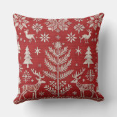 北欧クリスマス刺繍装飾用クッションカバー クッション (裏面)
