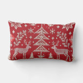 北欧クリスマス刺繍装飾用クッションカバー ランバークッション (裏面)