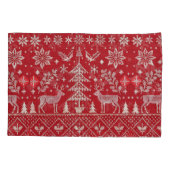 北欧クリスマス刺繍 枕カバー (裏面)