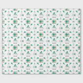 北欧クリスマス格言水彩クリスマスパターン ラッピングペーパー (フラット)