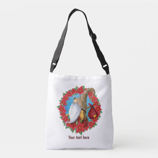 北欧クリスマス格言 クロスボディバッグ (裏面)