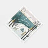 北欧クリスマス | ジョイウッドランドウィンターホリデー スタンダードランチョンナプキン (角)