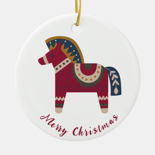 北欧クリスマス セラミックオーナメント (正面)