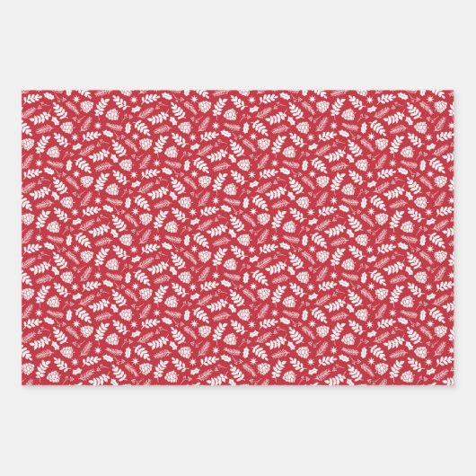 北欧クリスマス ラッピングペーパーシート (正面)