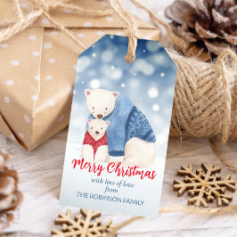 北欧ジャージと水色のホッキグマ ギフトタグ