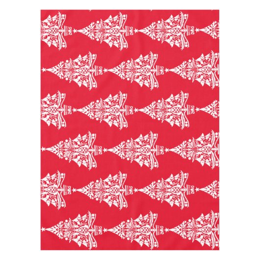 北欧スカンジナビアのクリスマスツリーの装飾 テーブルクロス (正面)