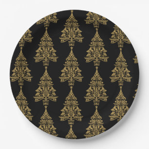 北欧スカンジナビアのクリスマスツリーの装飾 ペーパープレート