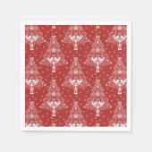 北欧スカンジナビアのクリスマスツリー魔法 スタンダードカクテルナプキン (正面)