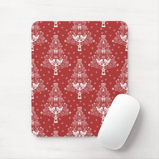 北欧スカンジナビアのクリスマスツリー魔法 マウスパッド (マウス)