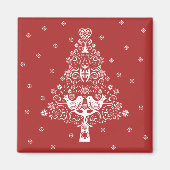 北欧スカンジナビアのクリスマスツリー魔法 マグネット (正面)