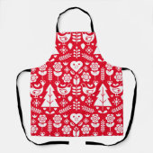 北欧スカンジナビアのクリスマスデコレーション エプロン (正面)