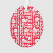 北欧スカンジナビアのクリスマスデコレーション オーナメント (正面)