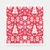 北欧スカンジナビアのクリスマスデコレーション スタンダードランチョンナプキン (正面)