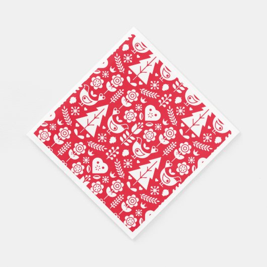 北欧スカンジナビアのクリスマスデコレーション スタンダードランチョンナプキン (角)