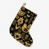 北欧スカンジナビアのクリスマスデコレーション スモールクリスマスストッキング (正面 (吊り時))