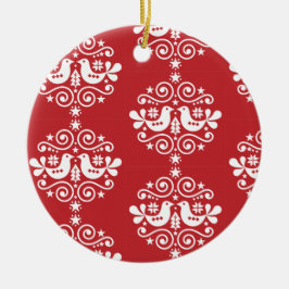北欧スカンジナビアのクリスマスデコレーション セラミックオーナメント