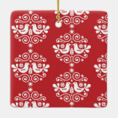 北欧スカンジナビアのクリスマスデコレーション セラミックオーナメント (裏面)