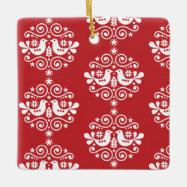 北欧スカンジナビアのクリスマスデコレーション セラミックオーナメント