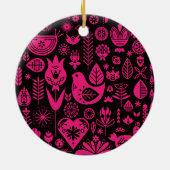 北欧スカンジナビアのクリスマスデコレーション セラミックオーナメント (裏面)