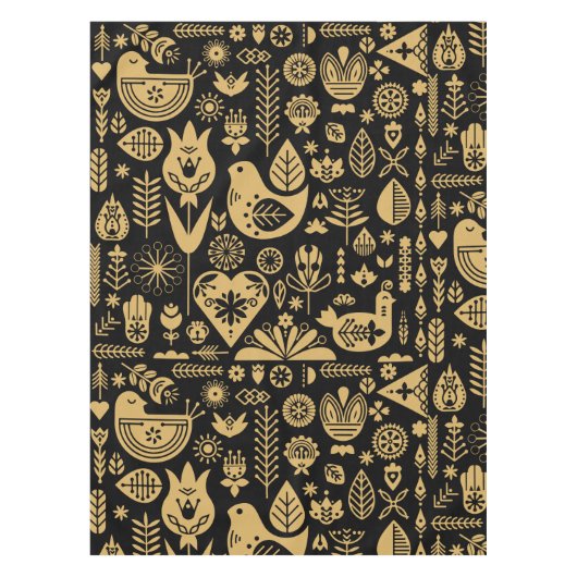 北欧スカンジナビアのクリスマスデコレーション テーブルクロス (正面)