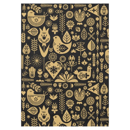 北欧スカンジナビアのクリスマスデコレーション テーブルクロス (正面)