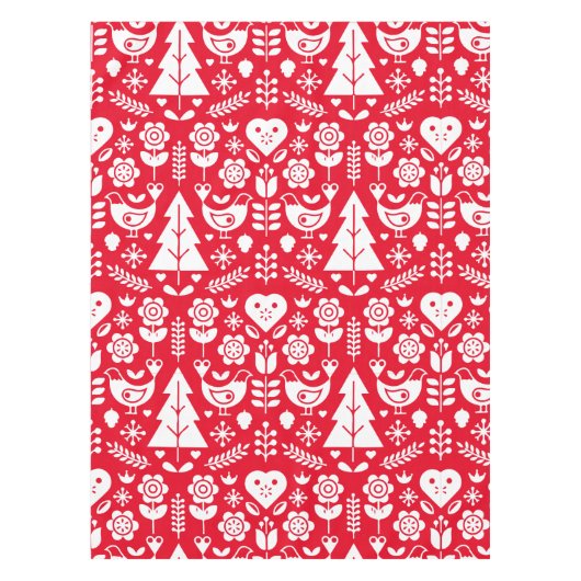 北欧スカンジナビアのクリスマスデコレーション テーブルクロス (正面)