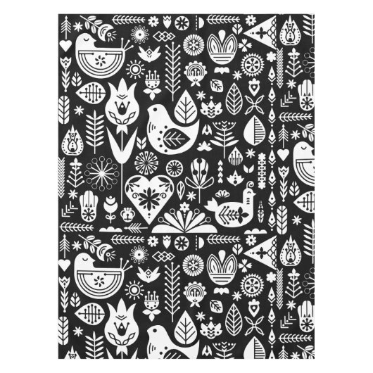 北欧スカンジナビアのクリスマスデコレーション テーブルクロス (正面)