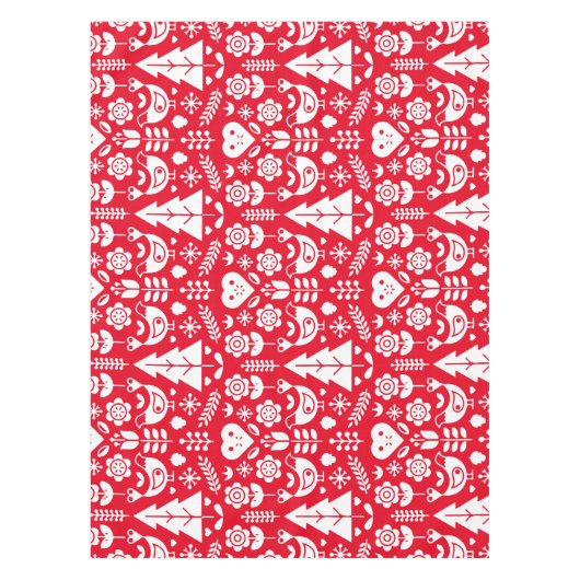 北欧スカンジナビアのクリスマスデコレーション テーブルクロス (正面)