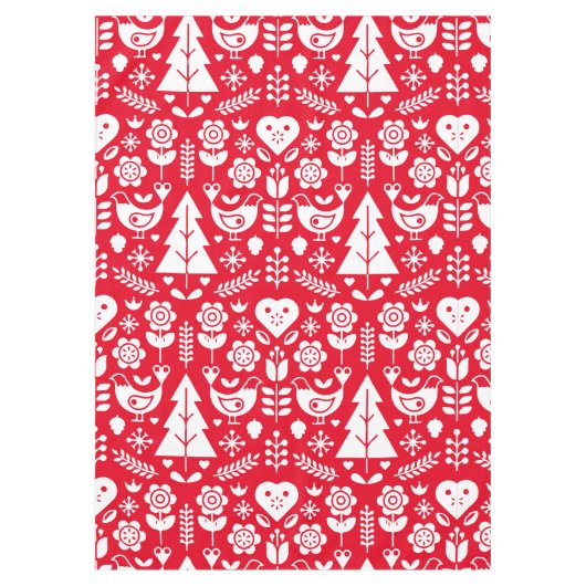 北欧スカンジナビアのクリスマスデコレーション テーブルクロス (正面)