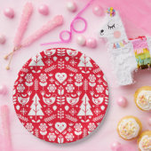 北欧スカンジナビアのクリスマスデコレーション ペーパープレート (パーティー)