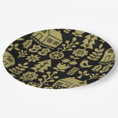 北欧スカンジナビアのクリスマスデコレーション ペーパープレート (アングル)