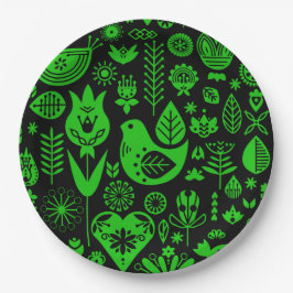 北欧スカンジナビアのクリスマスデコレーション ペーパープレート