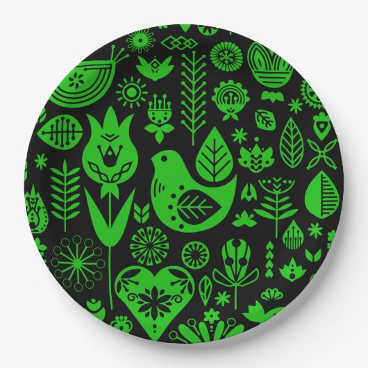 北欧スカンジナビアのクリスマスデコレーション ペーパープレート (正面)