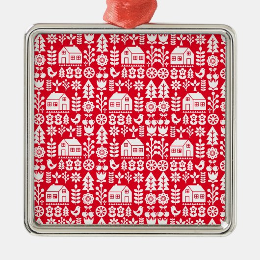 北欧スカンジナビアのクリスマスデコレーション メタルオーナメント (正面)
