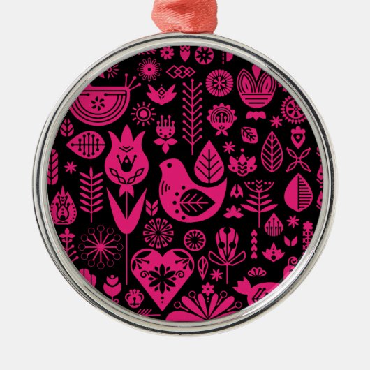 北欧スカンジナビアのクリスマスデコレーション メタルオーナメント (正面)