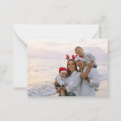 北欧スカンジナビアのクリスマスフォトカード ノートカード (裏面)