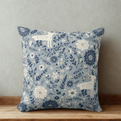 北欧スカンジナビアの鹿と花柄 クッション