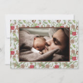 北欧スカンジナビアスタイルのファミリー写真クリスマスカード シーズンカード (正面)