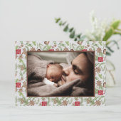 北欧スカンジナビアスタイルの家族写真クリスマスカード シーズンカード (スタンド正面)