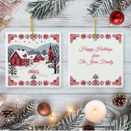 北欧スカンジナビアヴィレッジ セラミックオーナメント